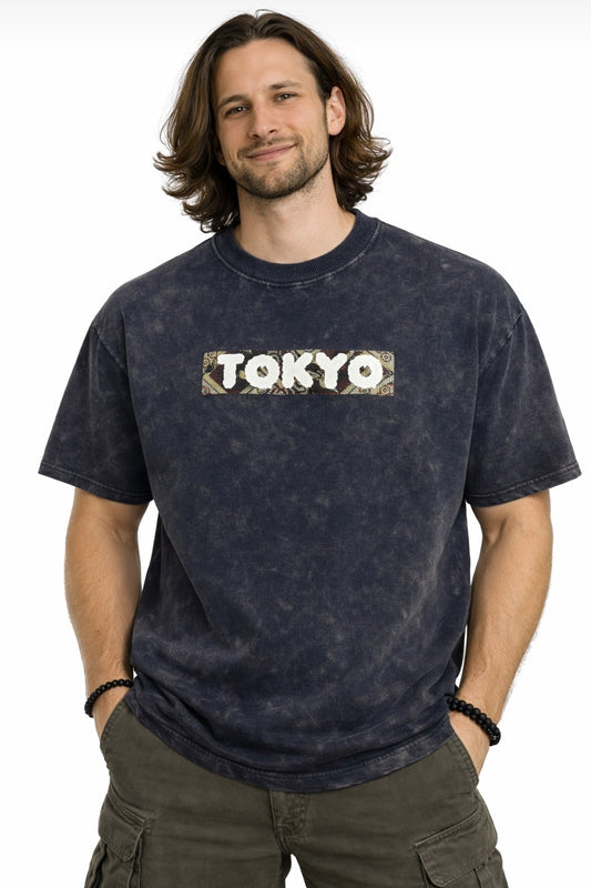 Tokyo Vintage Wash Oversized Graphic T-Shirt