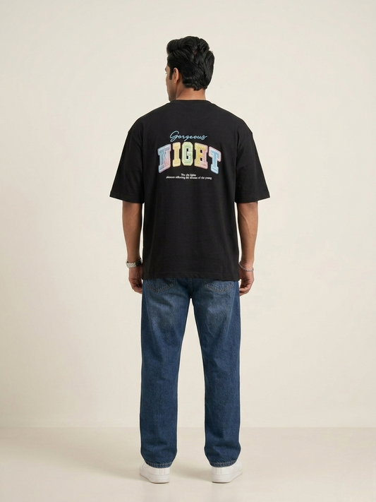 Night Graphic Oversized T-Shirt