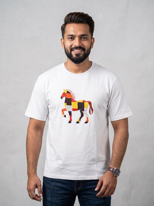 Geometric Horse Graphic Premium Men’s T-Shirt