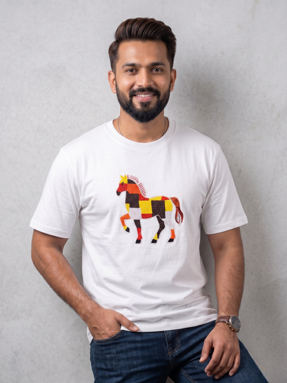 Geometric Horse Graphic Premium Men’s T-Shirt
