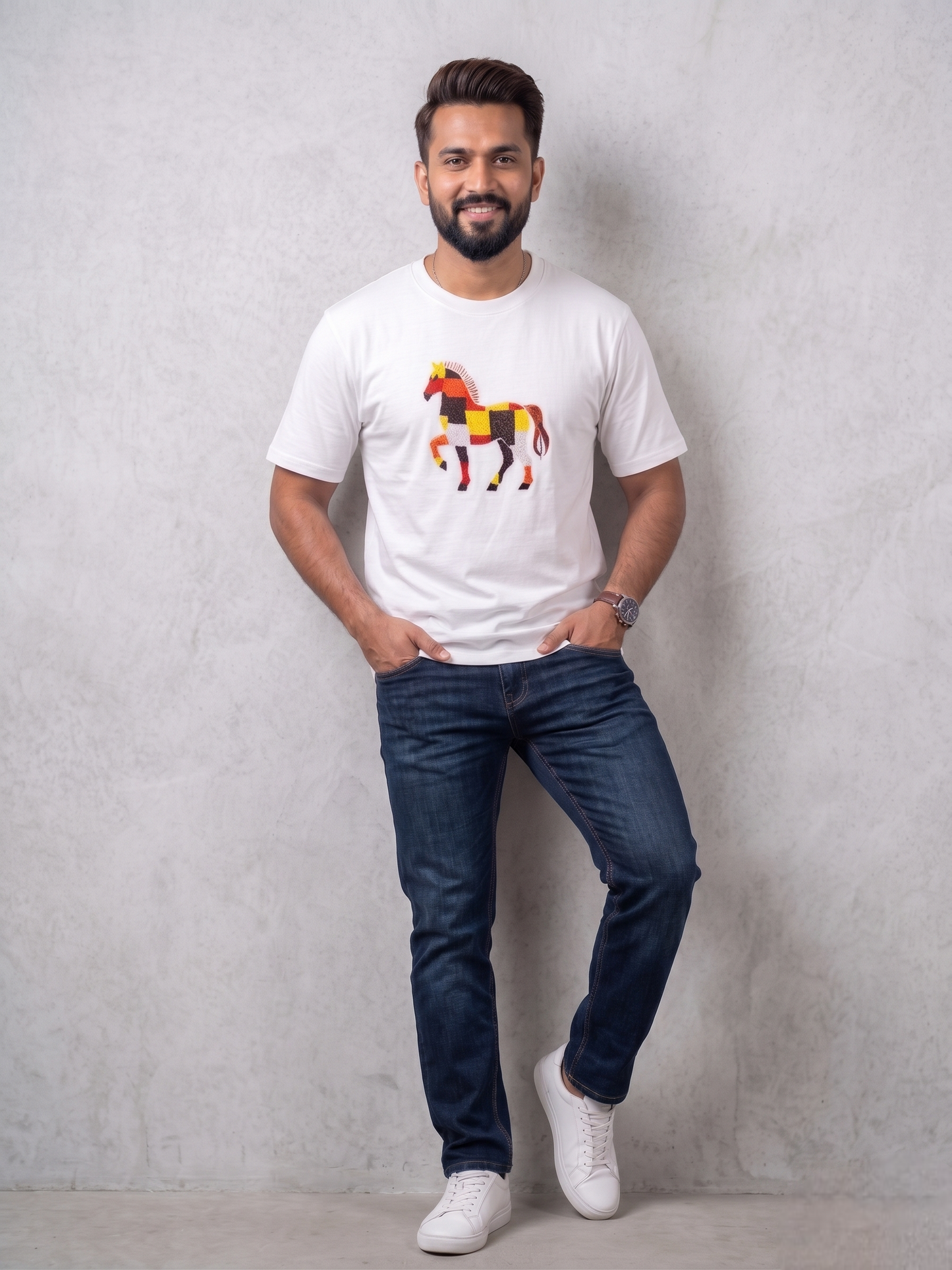 Geometric Horse Graphic Premium Men’s T-Shirt