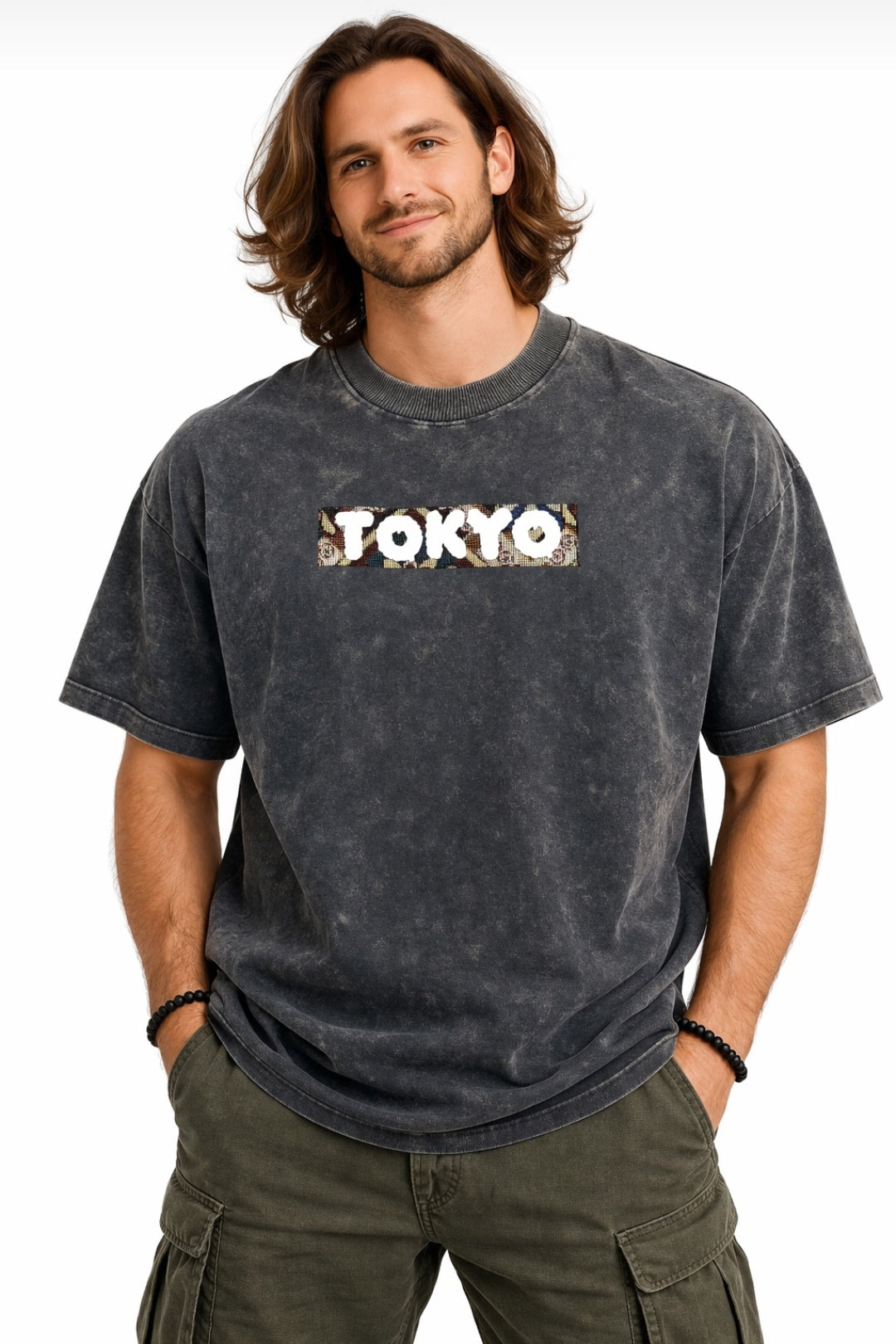 Tokyo Vintage Wash Oversized Graphic T-Shirt