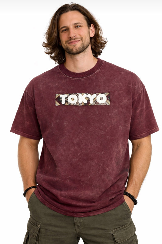 Tokyo Vintage Wash Oversized Graphic T-Shirt