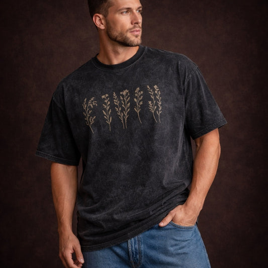 Botanical Vintage Wash Oversized T-Shirt