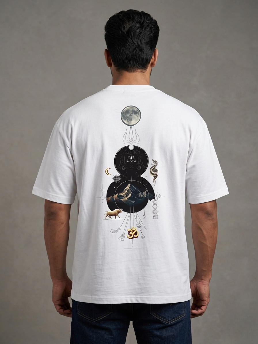 Shiva Cosmic Art Oversized T-Shirt