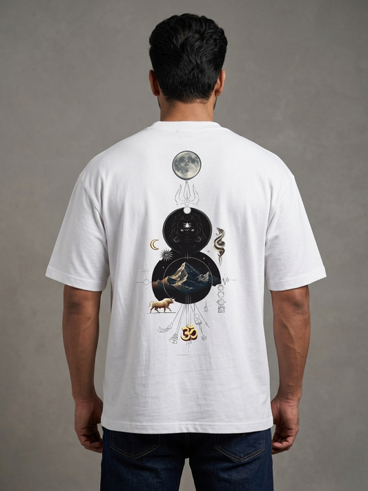 Shiva Cosmic Art Oversized T-Shirt
