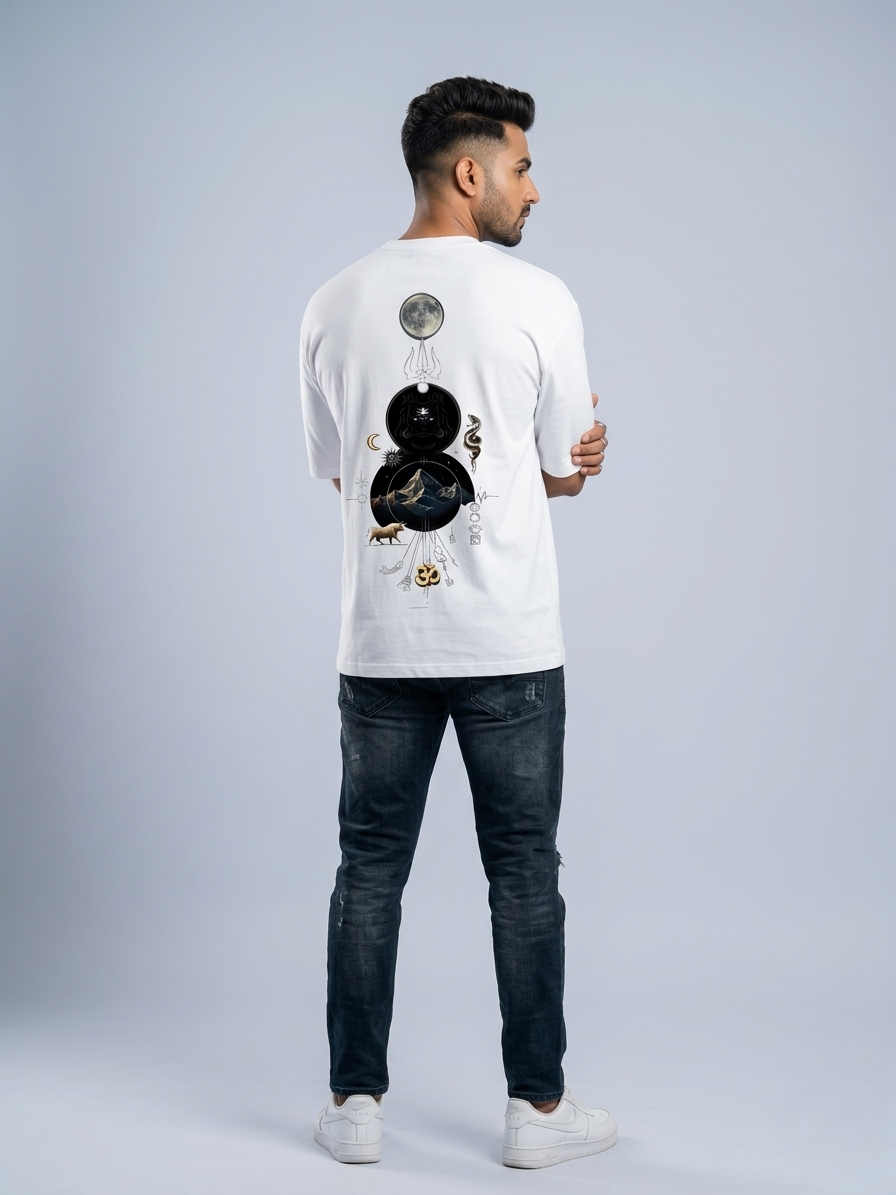 Shiva Cosmic Art Oversized T-Shirt