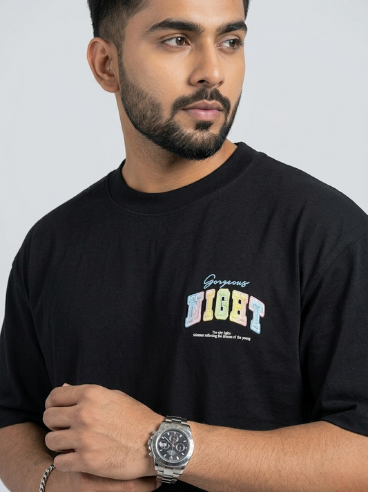 Night Graphic Oversized T-Shirt