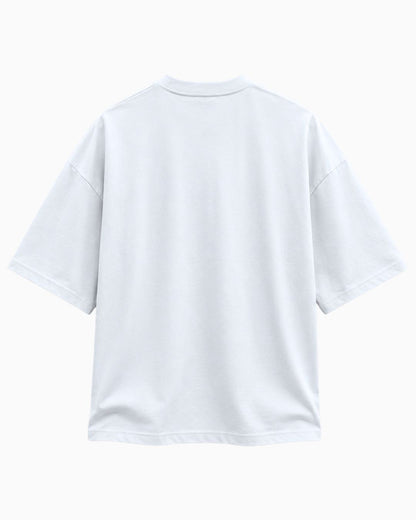Premium Oversized Porsche Graphic T-Shirt – White