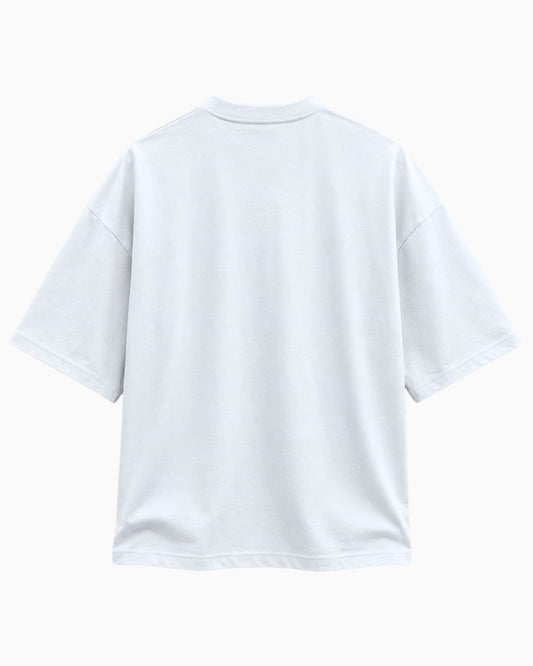 Premium Oversized Porsche Graphic T-Shirt – White