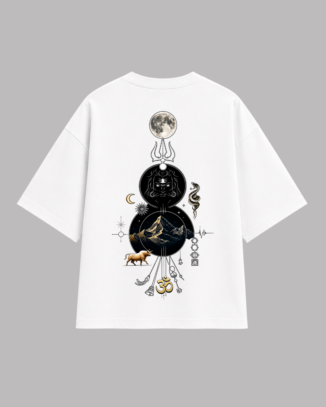 Shiva Cosmic Art Oversized T-Shirt