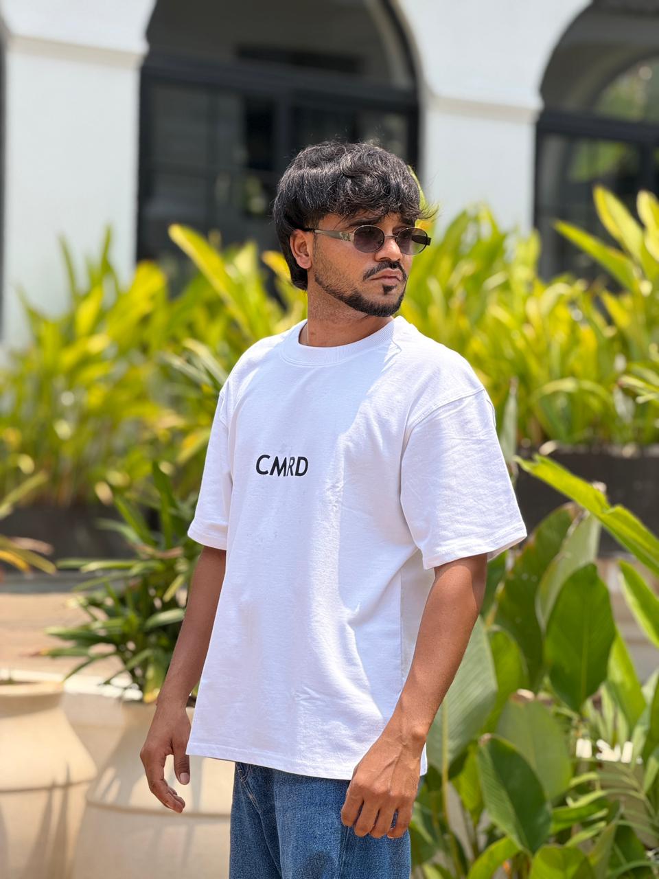 White panther Print Oversized T-Shirt