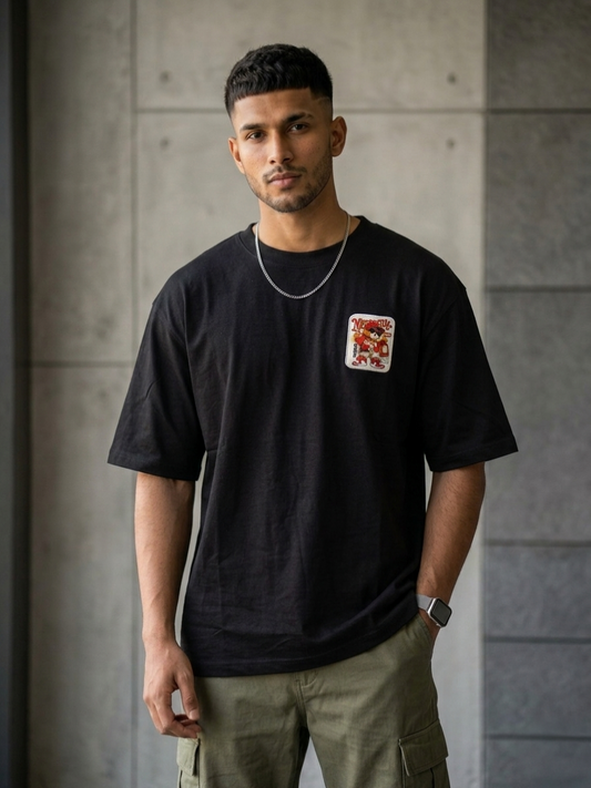 Vintage Cartoon Patch Oversized T-Shirt