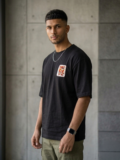 Vintage Cartoon Patch Oversized T-Shirt