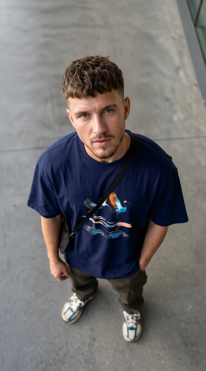 Navy Graphic Bird T-Shirt