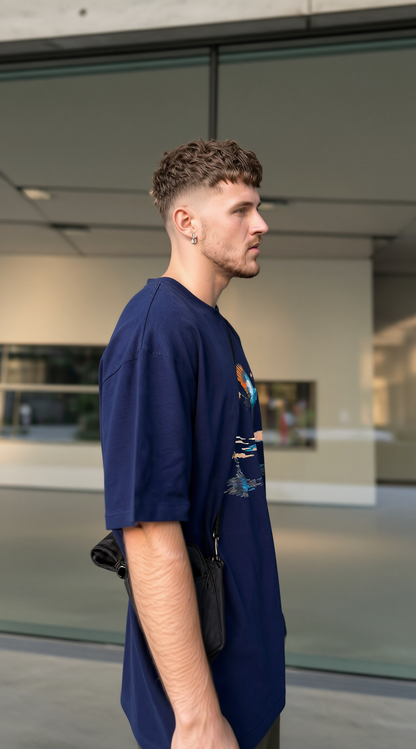 Navy Graphic Bird T-Shirt